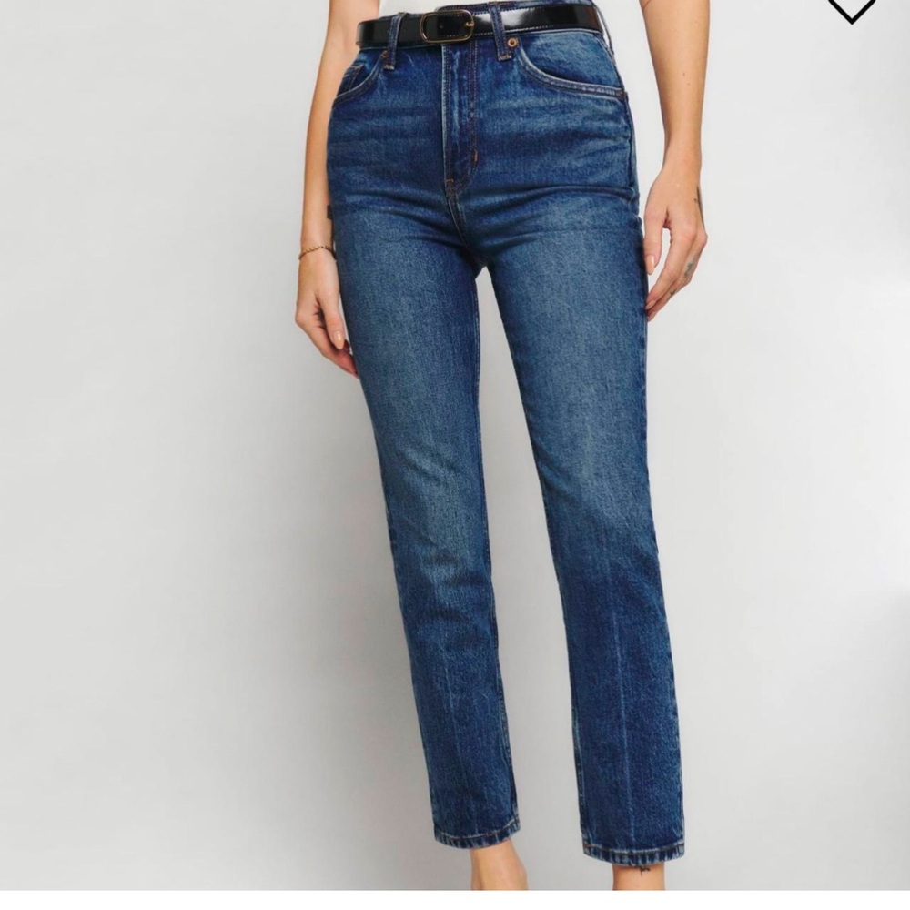 Reformation lisa ultra high  waist Classic Blue Women's Jeans